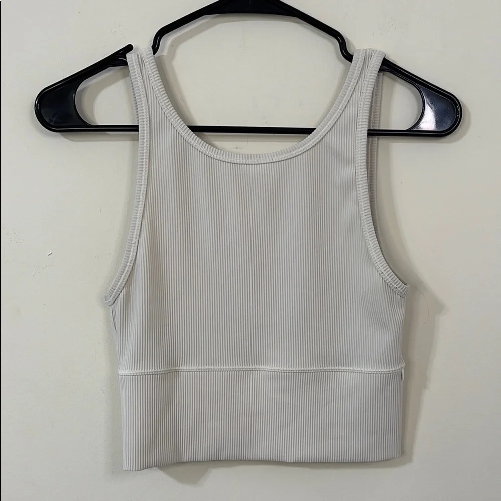 Lululemon Power Pivot Tank *Rib Light Ivory Size 4 - Picture 2 of 7